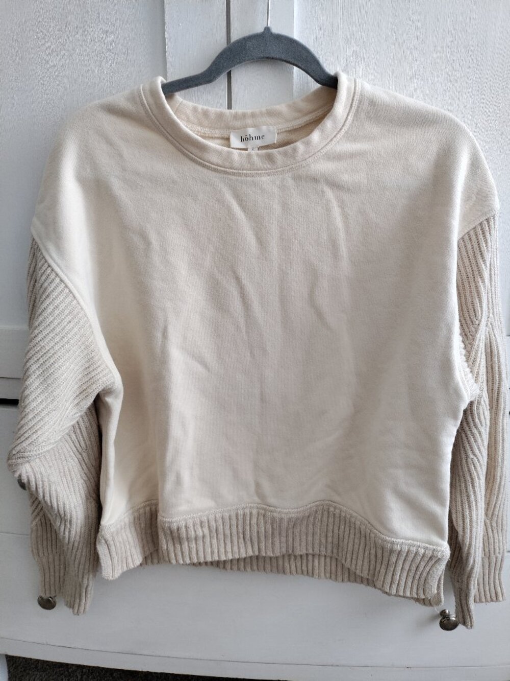 Cream Bohme Women's Crewneck Sweatshirt Size Small